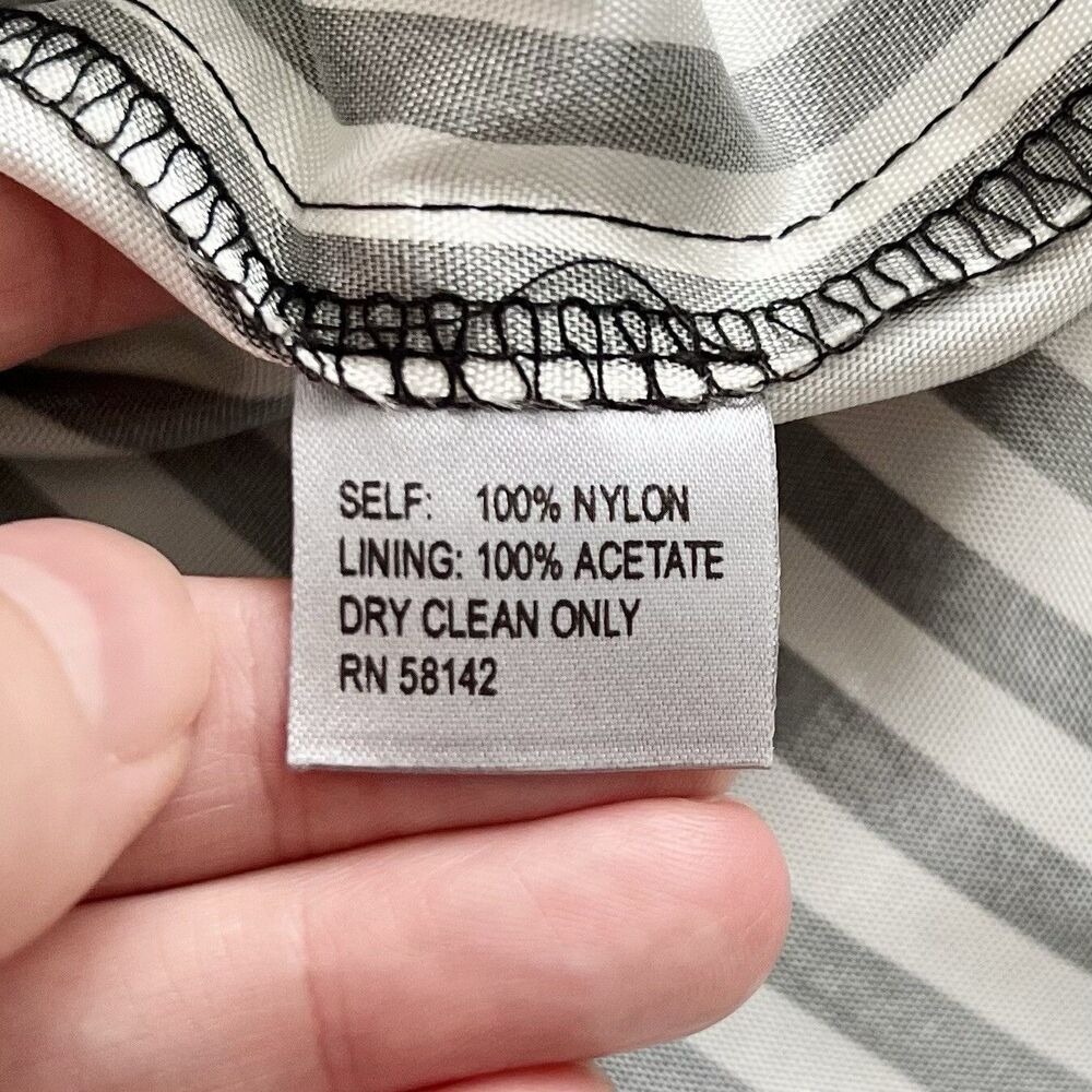 Muse Black & White Stripes & Roses Party Dress - Sz 14 Halloween Beetlejuice - Picture 6 of 8